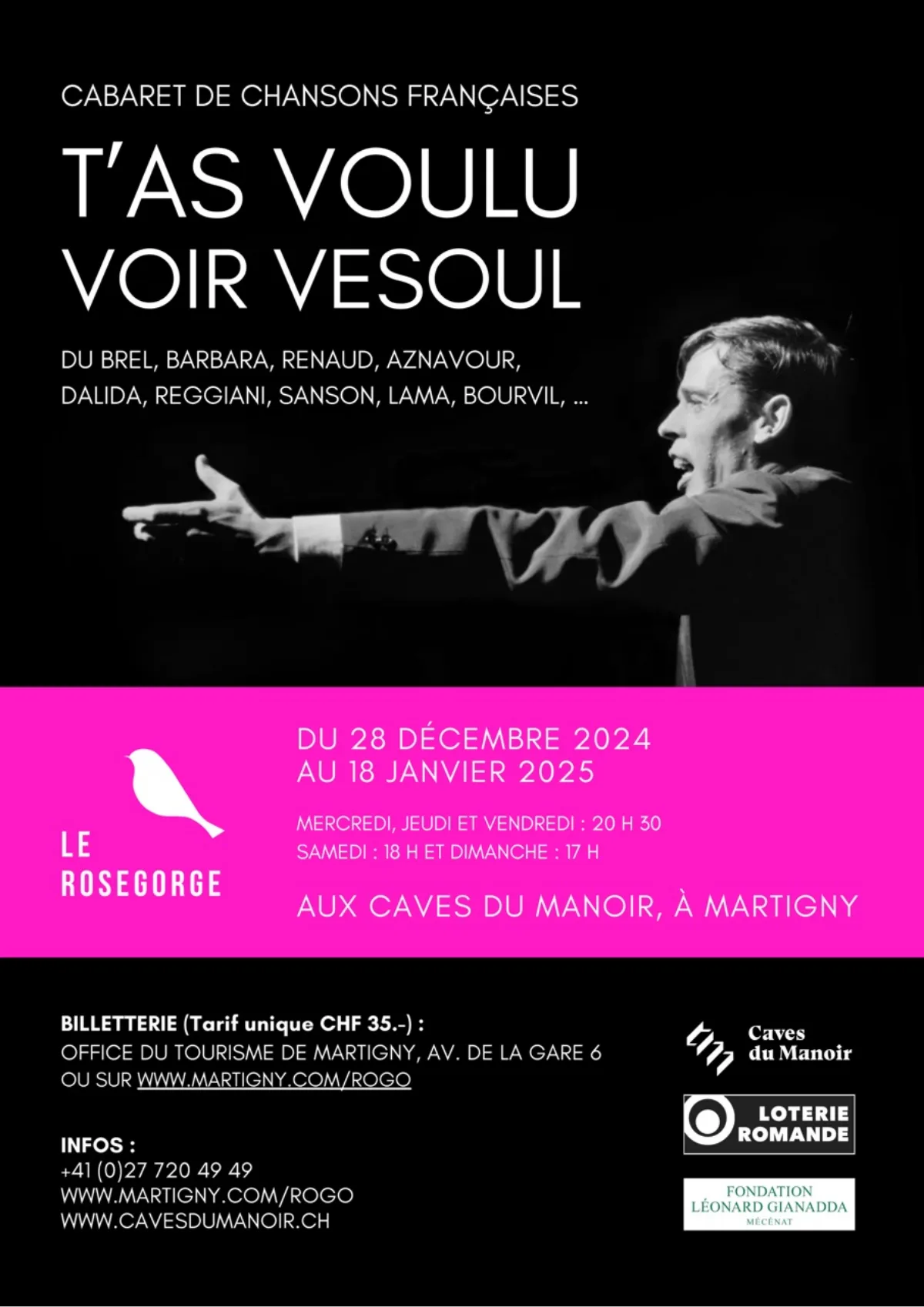 Affiche du spectacle 2025 de L’Écho du Mont Brun