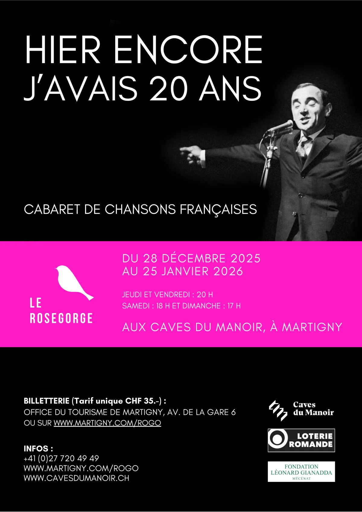 Affiche du spectacle 2026 de L’Écho du Mont Brun